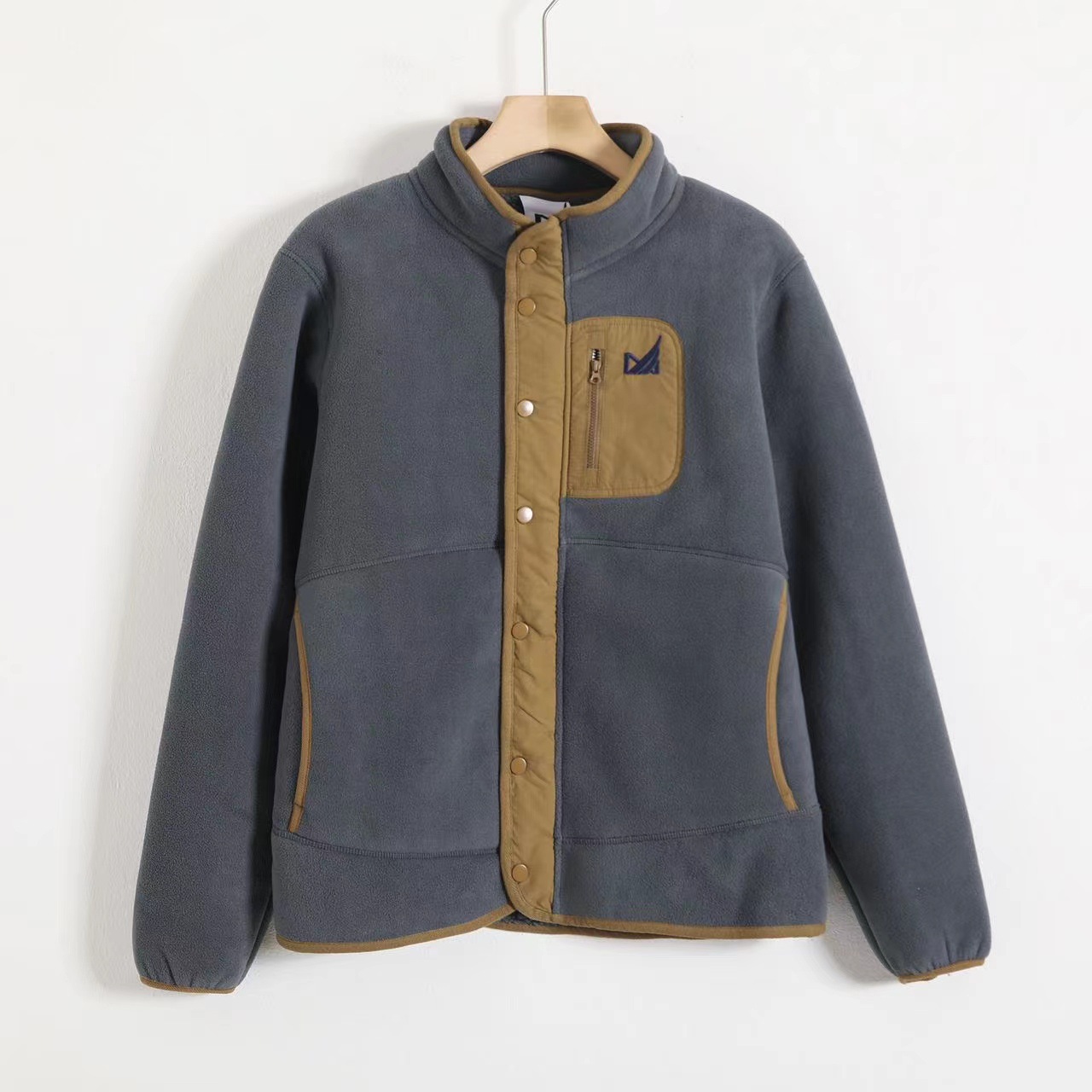 Unisex Teddy fleece jacket with stand-up collar
