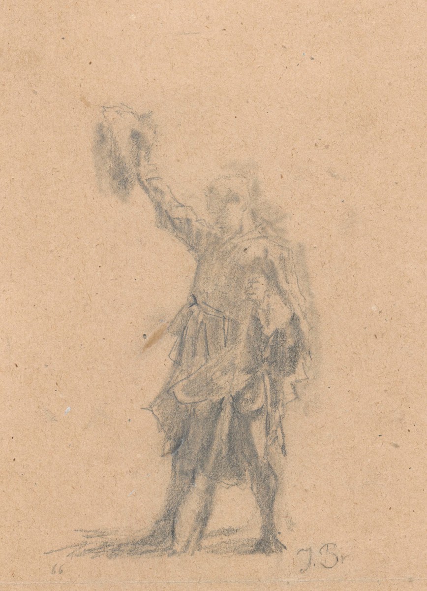 Cossack with a cap in his hand study of a figure for the painting The Lisowczycy