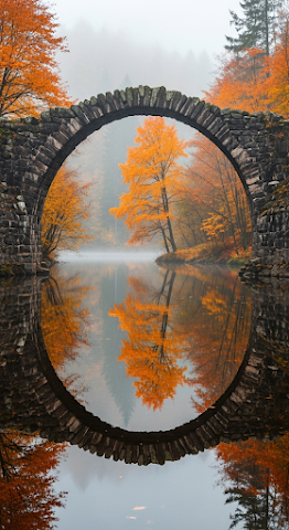 Devil's Bridge Autumn Reflection