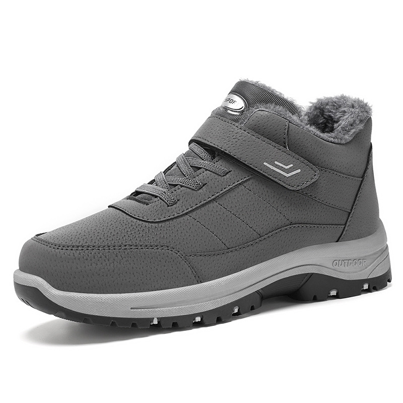 Gefütterte Unisex-Winterstiefel mit Klettverschluss