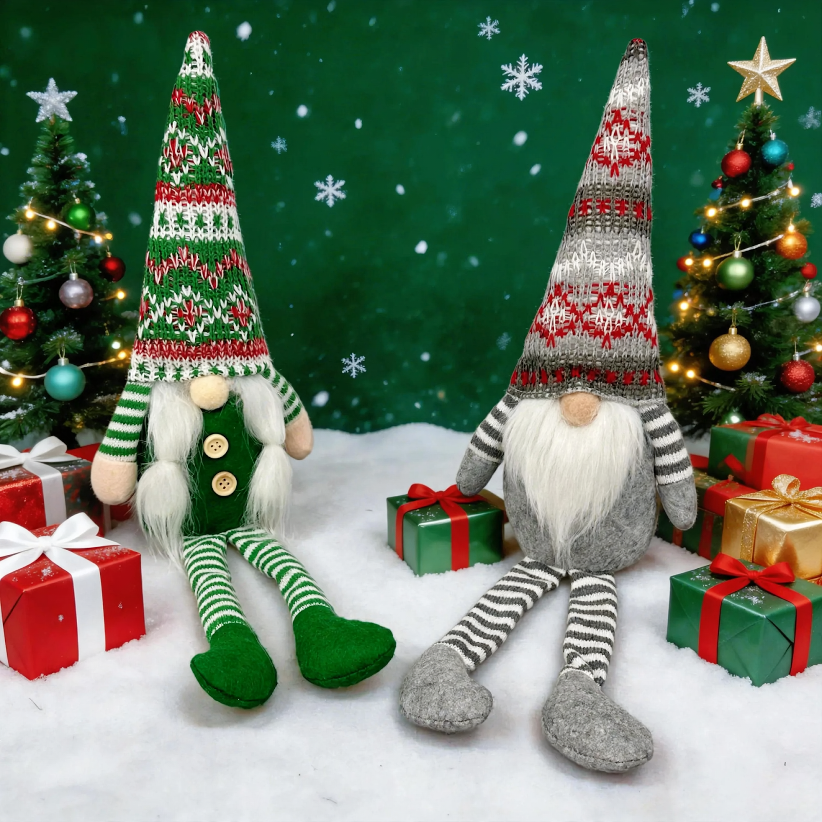 Weihnachts-Wichtel mit langen Beinen, Strick-Design