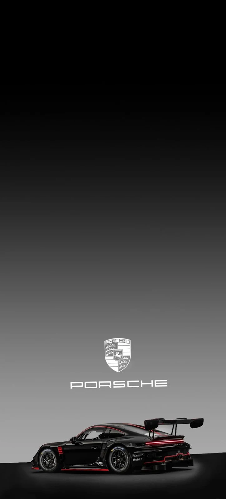 Minimalist Porsche 911 Race Car - Minimalist Digital Art iPhone Wallpaper (736x1627)