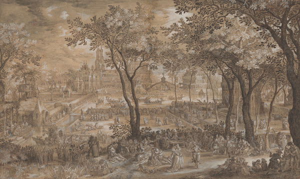 Venetian Party in a Chateau Garden c 1602