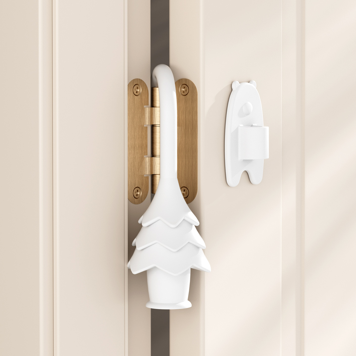Door stopper for children, finger guard, arched
