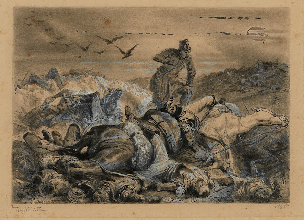Waterloo La Champ de bataille la nuit 1865