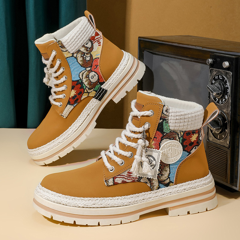 Men's High-Top Boots, PU Upper Material, Slip-Resistant