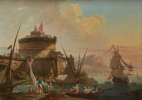 Harbor Scene At Sunset Vue Dun Port