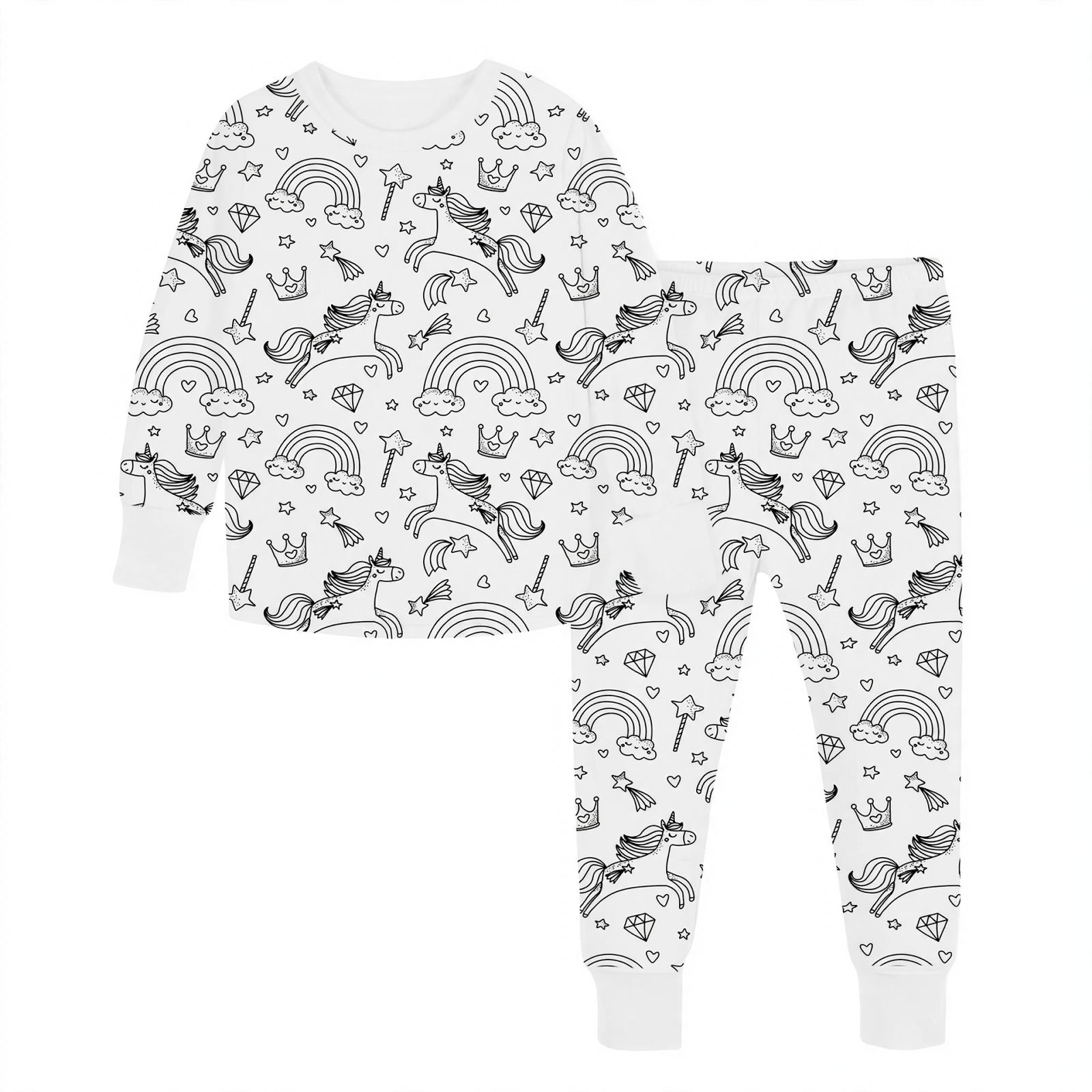 Kids Pajama Set, DIY Painting Kit, Cotton