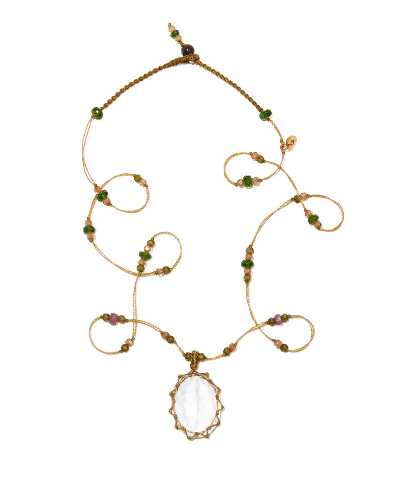 Тибетское колье Прозрачный кристалл кварц