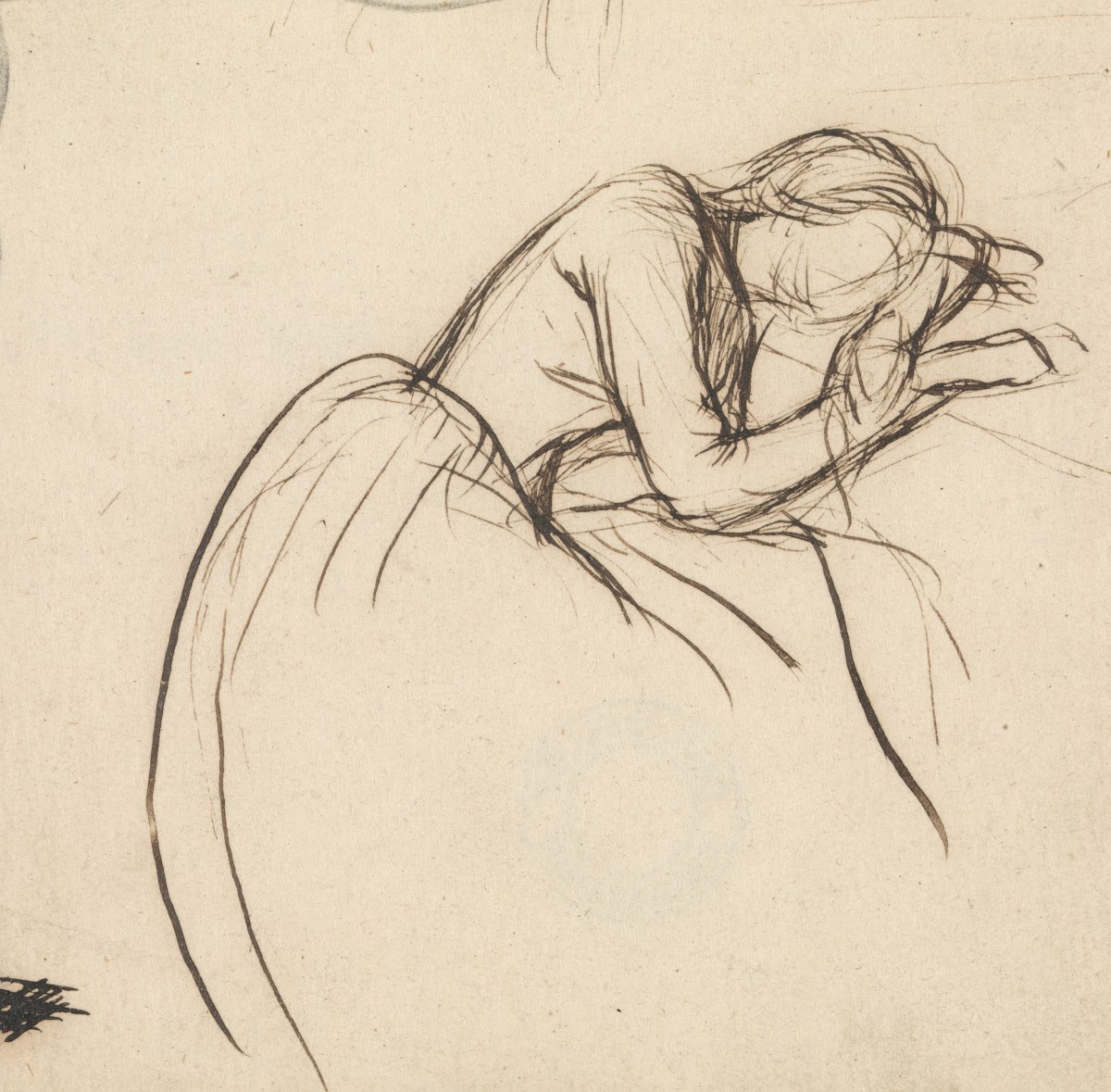 A Woman Bowed in Grief ca 1857
