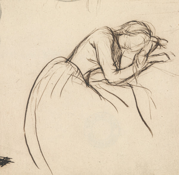 A Woman Bowed in Grief ca 1857