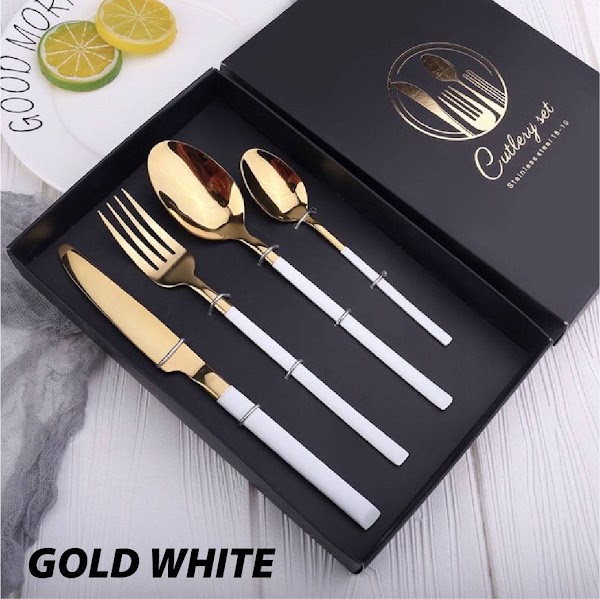 Set Cutlery 4 pcs Set Sudu Garpu Keluli