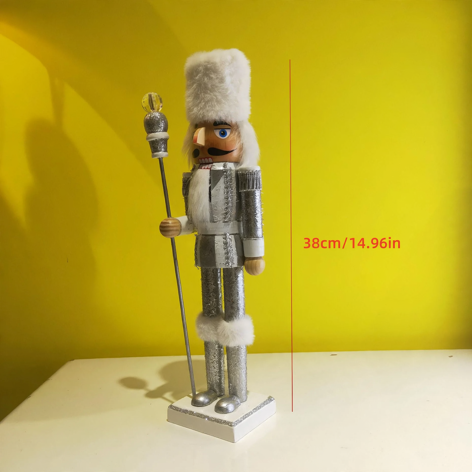 Christmas Nutcracker made of wood, 38 cm, festive decoration