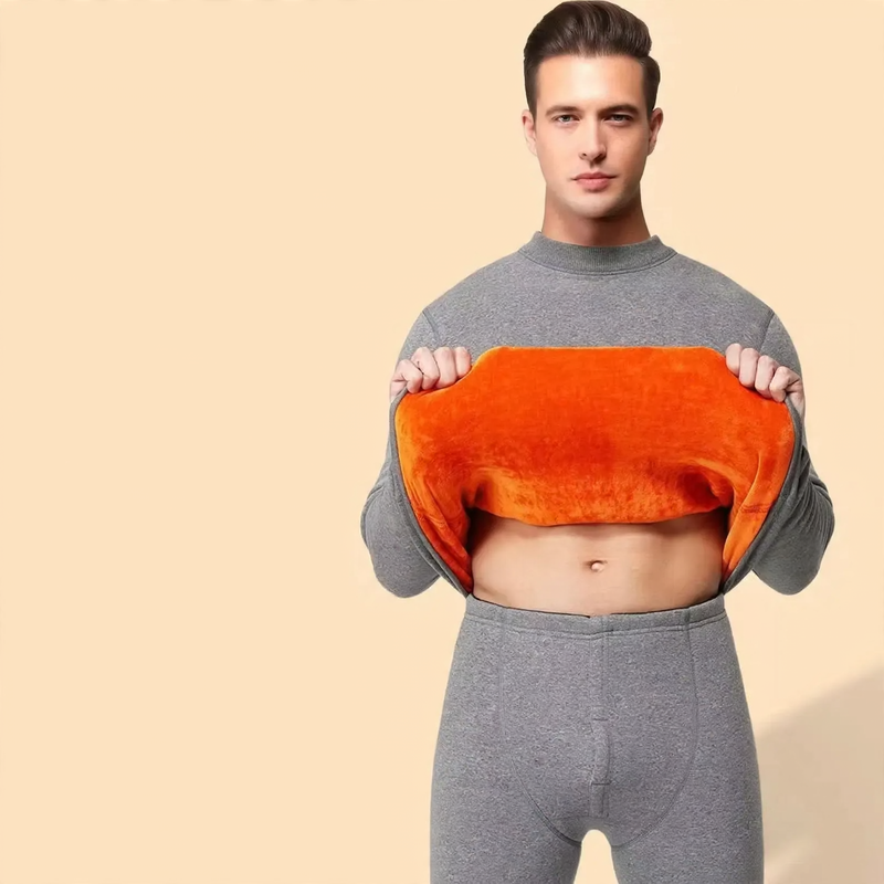 Men's thermal underwear set, extra thick insulation