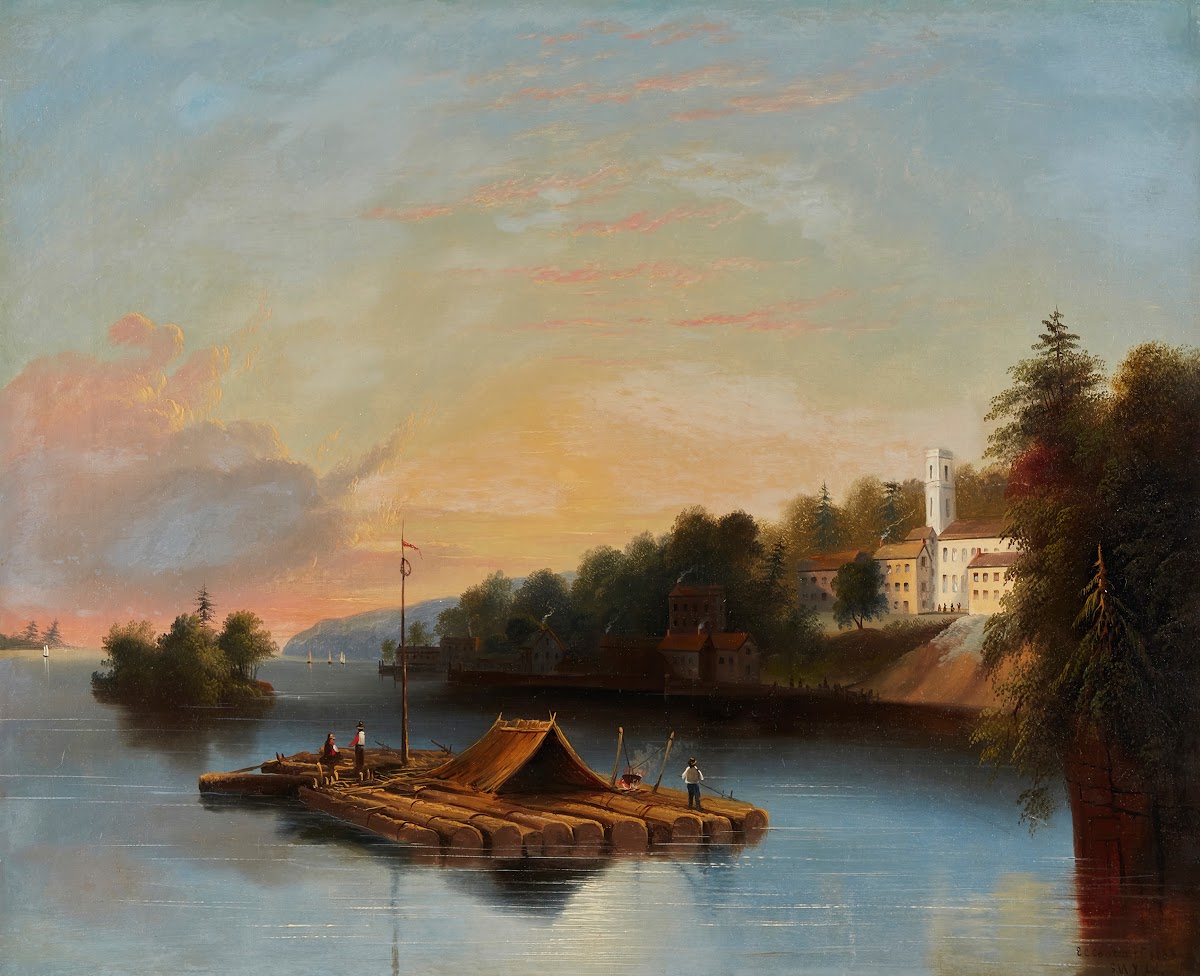 Rafting on the Saint Lawrence 1853