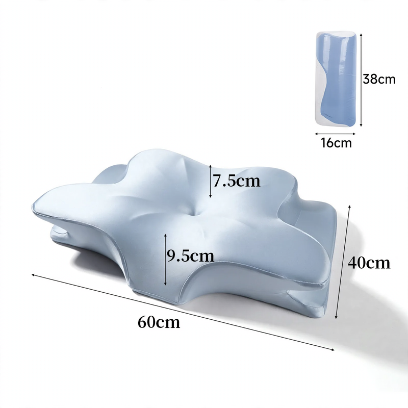 Butterfly-shaped memory foam neck support pillow
