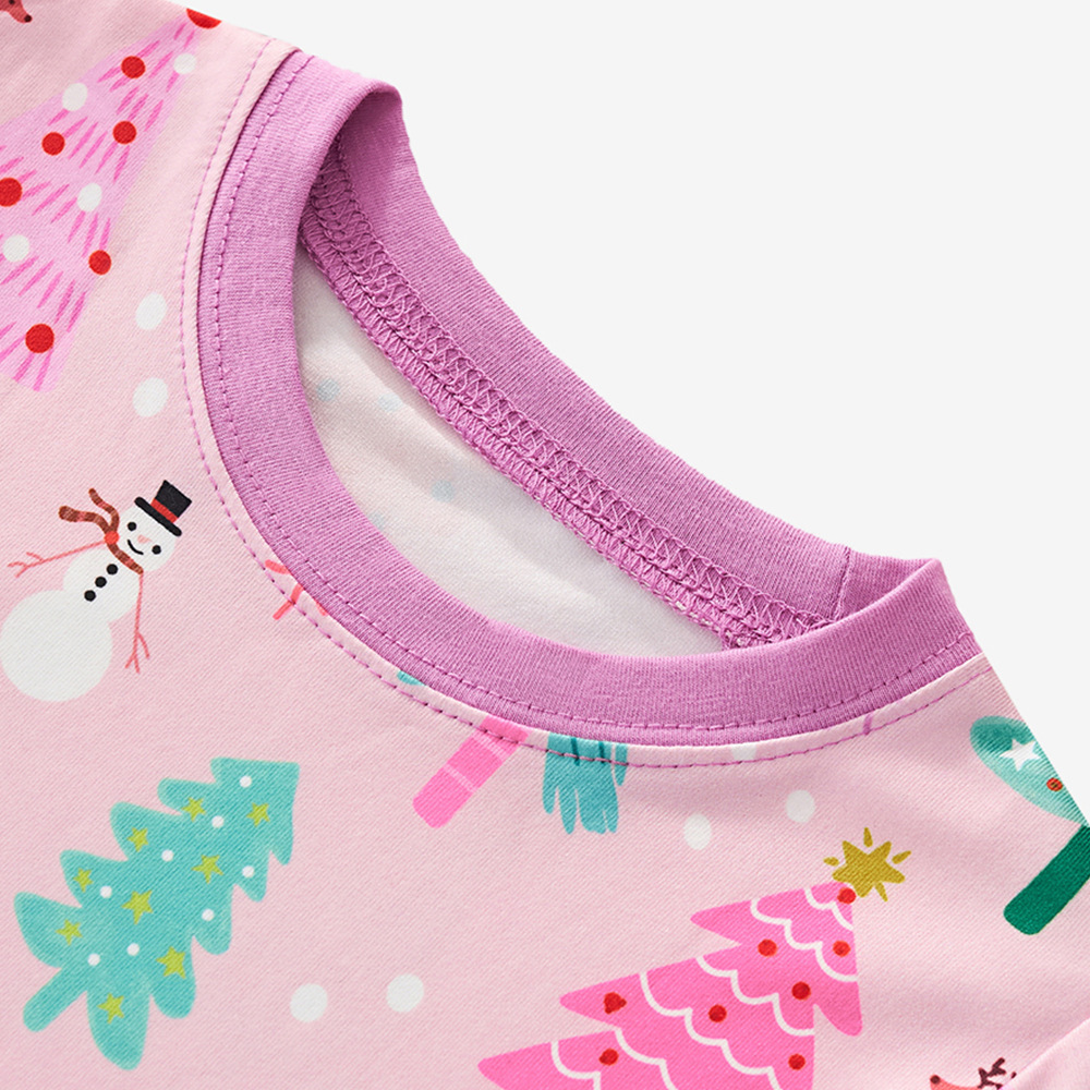 Kids Pajama Set, Long Sleeve, Christmas Motif, Breathable