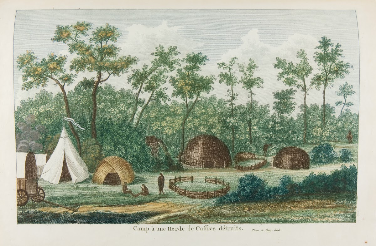 Camp a une Horde de Caffres detruits 18th century