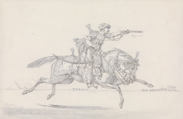 A Charging Mameluke Firing a Pistol ca 1823