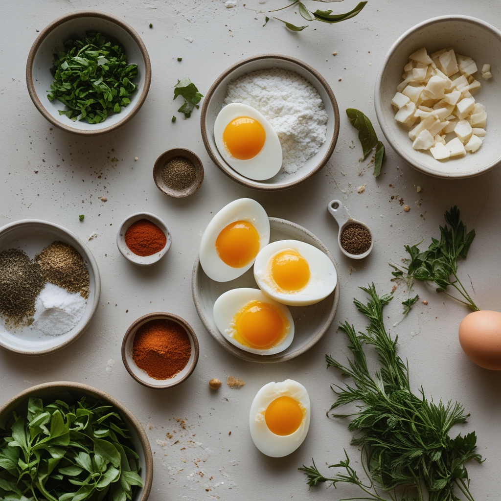 Ingredients for Baked Feta Eggs Recipe: Easy, Flavorful Breakfast & Brunch Delight