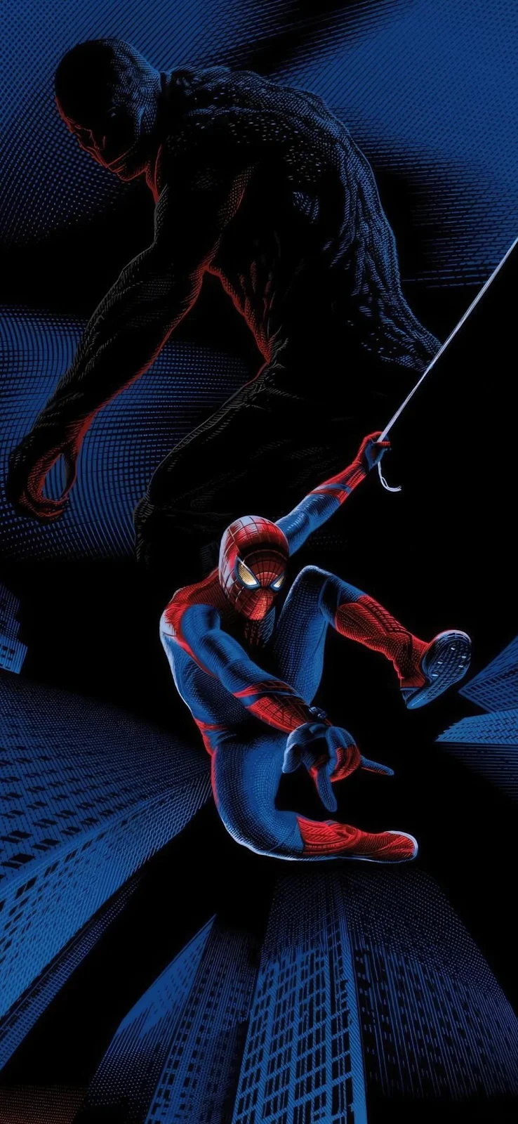 The Amazing Spider-Man - Digital Illustration Full HD iPhone Wallpaper (1179x2556)