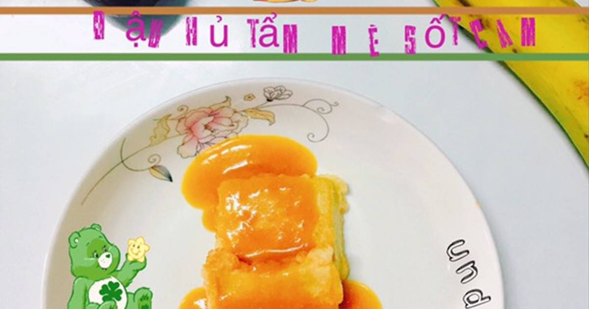 Đậu hủ tẩm mè sốt cam