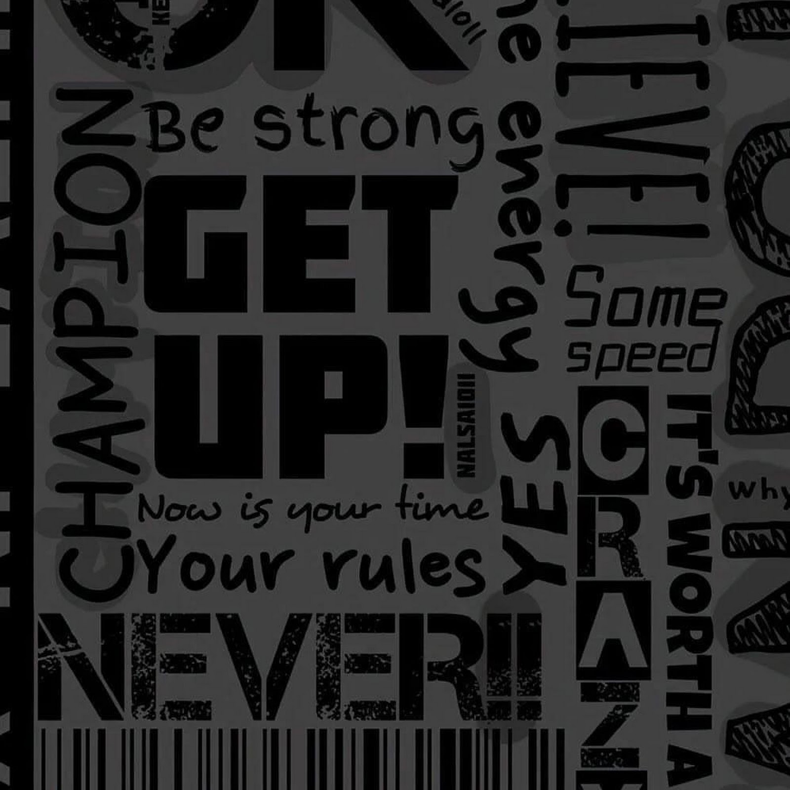 Download Motivational Typography Word Collage iPhone