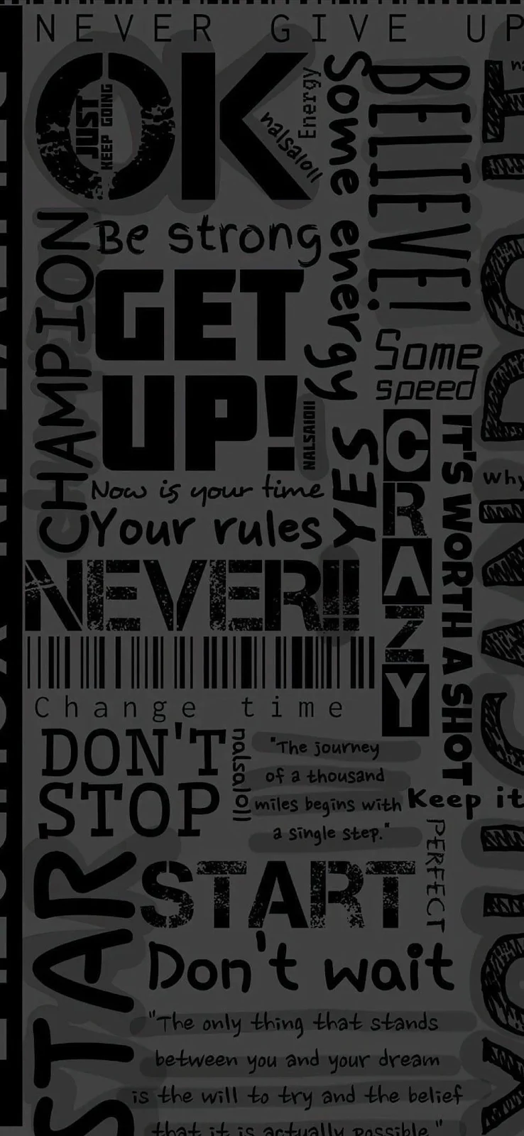 Motivational Typography Word Collage - Typography Graphic Design iPhone Wallpaper (996x2160)