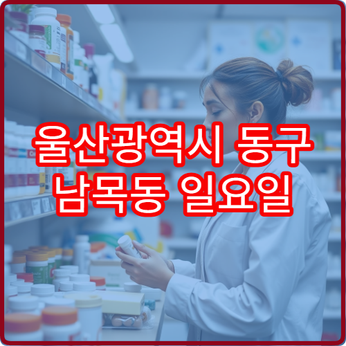 울산광역시 동구 남목동 일요일 당번약국 문 여는 곳 한눈에 야간 영업 포함