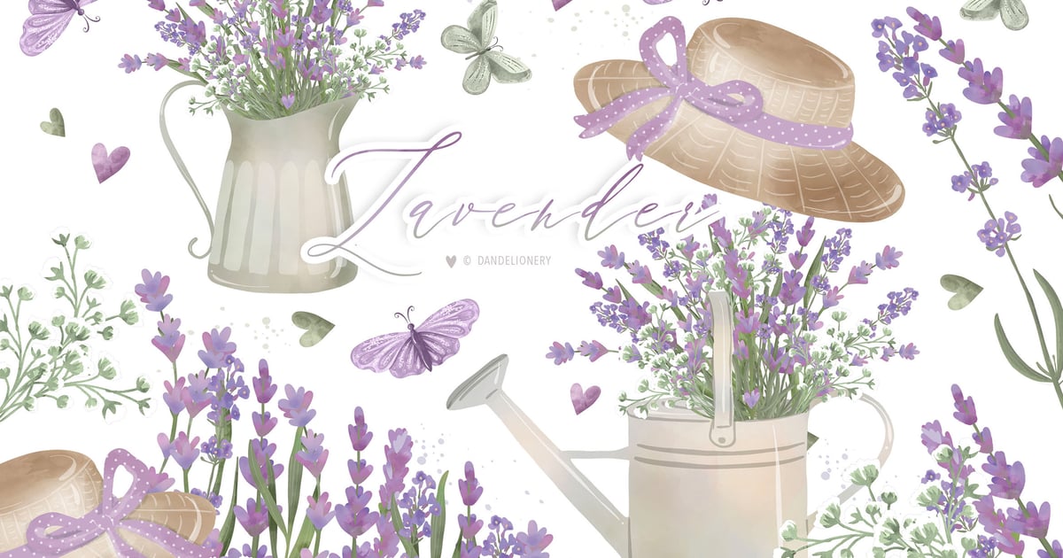 Diseño de jardín de lavanda Free Download – Envato Elements