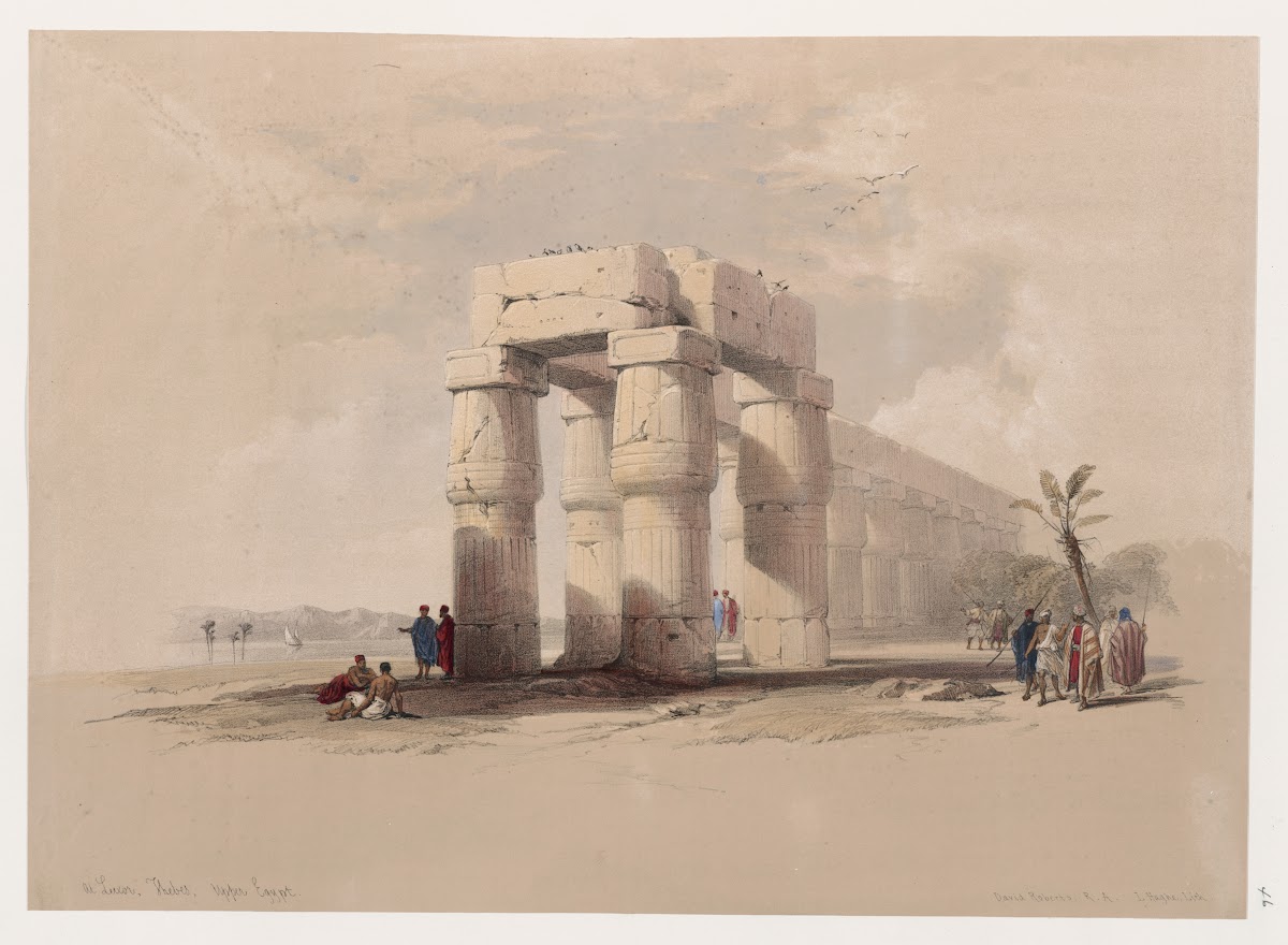 At Luxor Thebes Upper Egypt 1846 1849