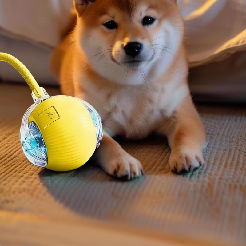 Gummi-Spielball für Hunde mit Schwanz