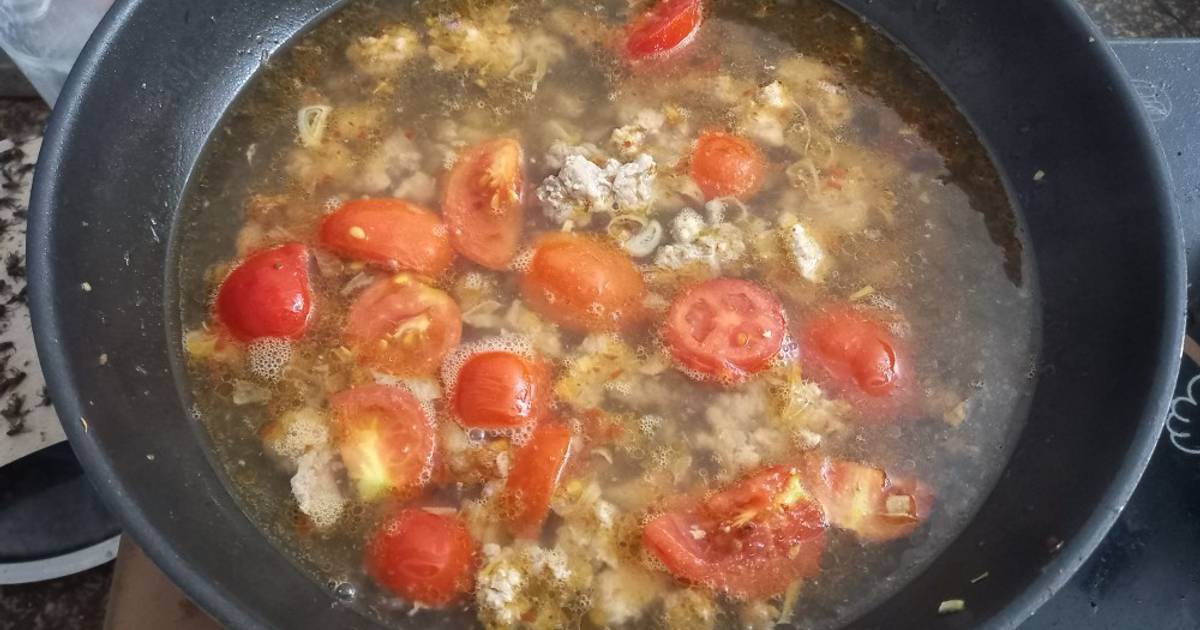 Canh cà chua thịt băm