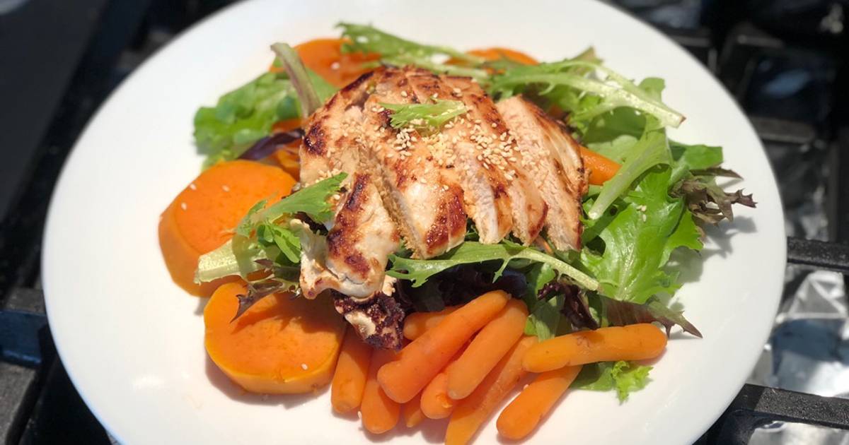 Gà áp chảo dầu mè-Eatclean