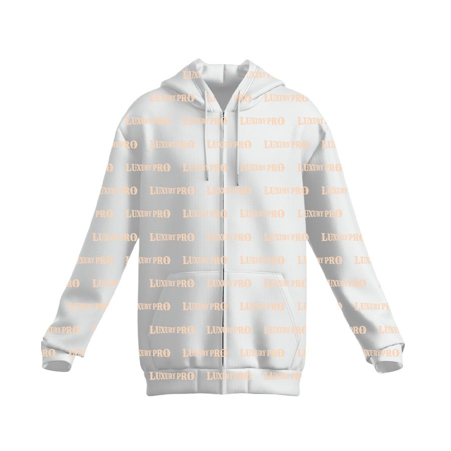 AOP GPT Double hood zip up hoodie