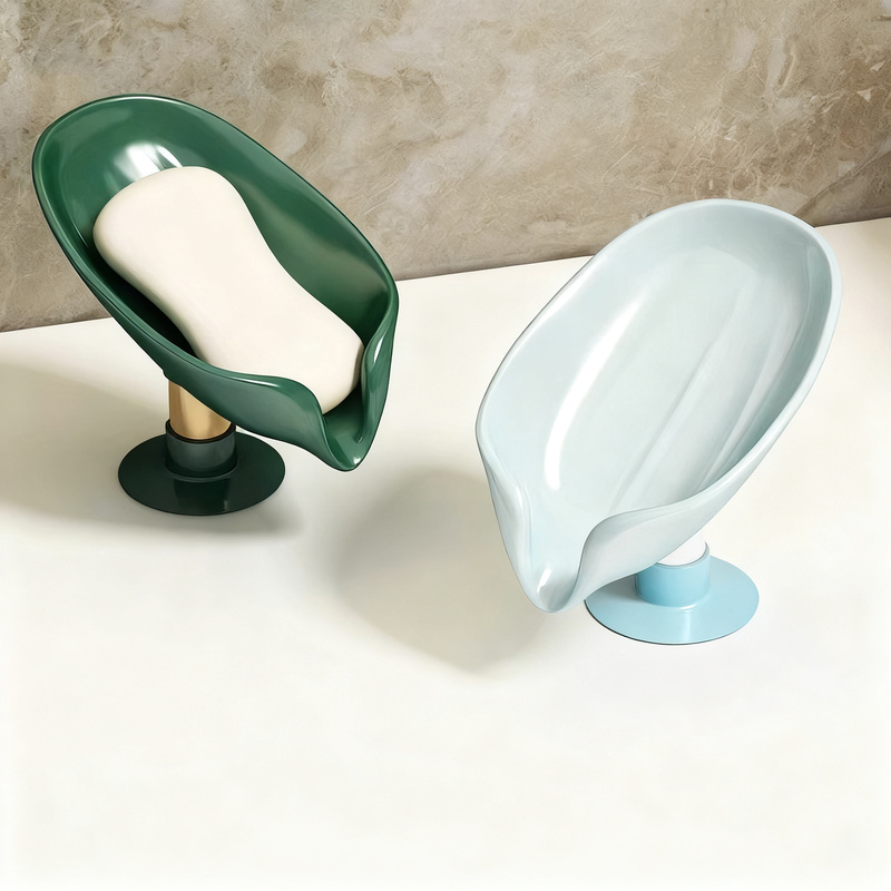 Soap holder with suction cup, wall-mounted
