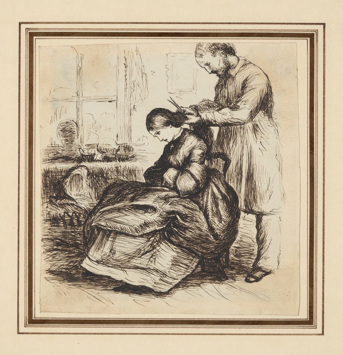 A head of hair for sale 1860