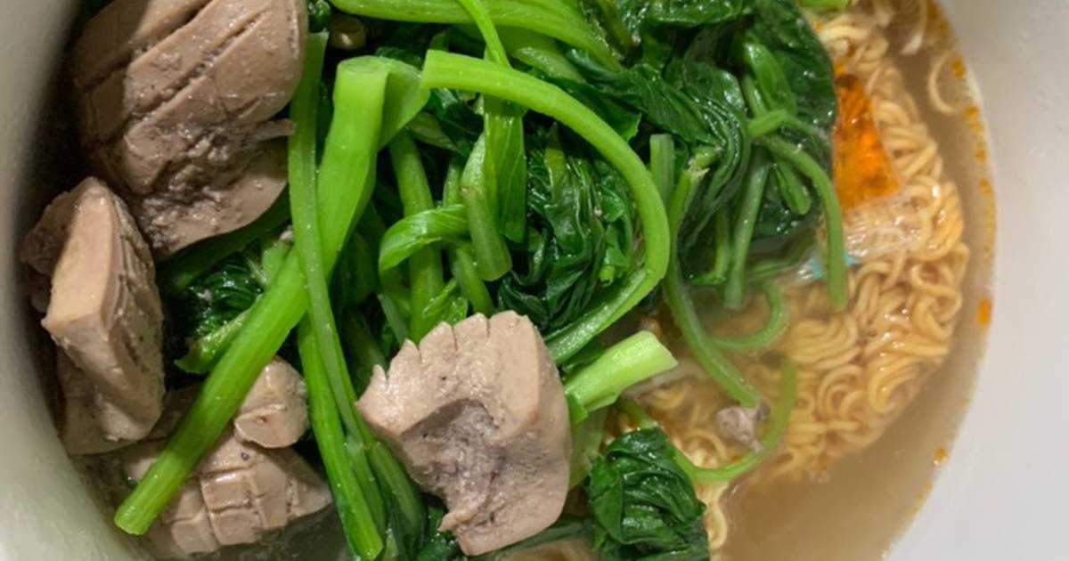 Mì tim cật rau cải ngọt