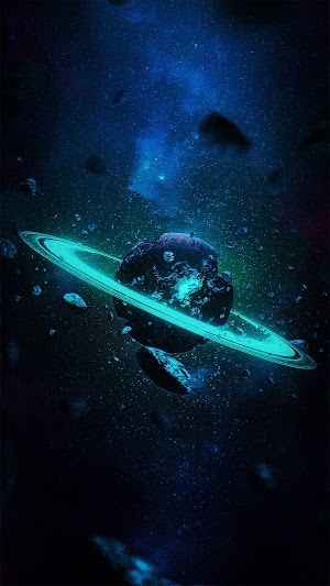 Glowing Saturn Picture