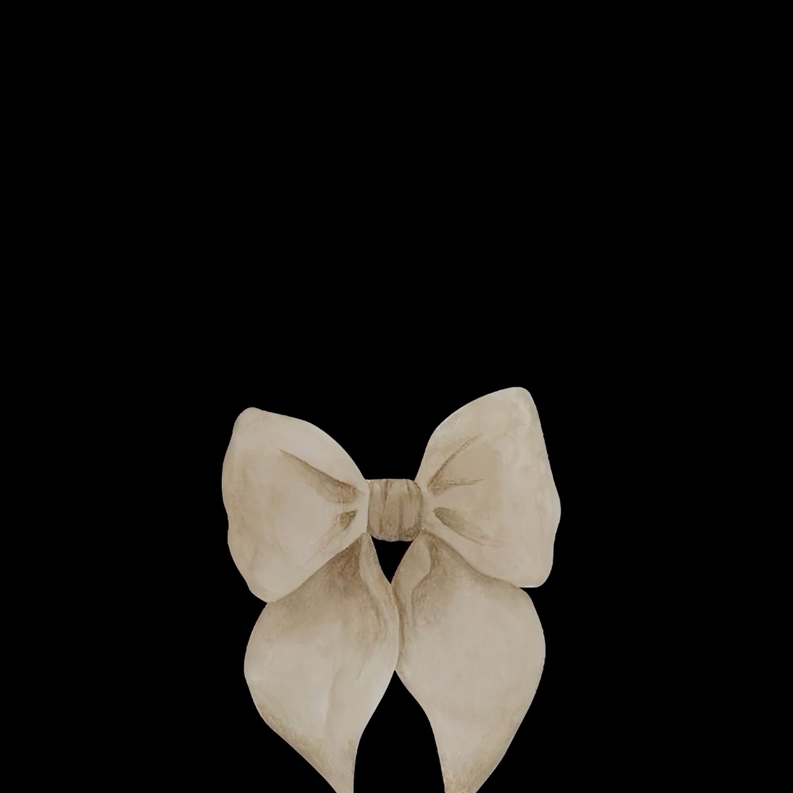 Download Watercolor Beige Ribbon Bow Full HD iPhone