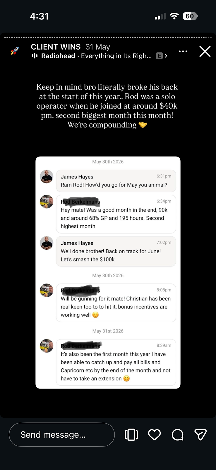 Client win