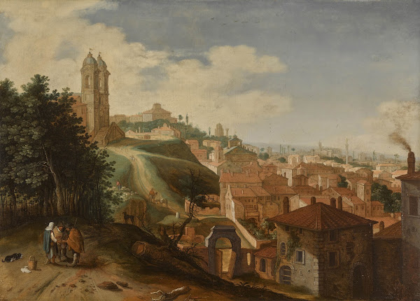 A view of the Santissima Trinità dei Monti Rome
