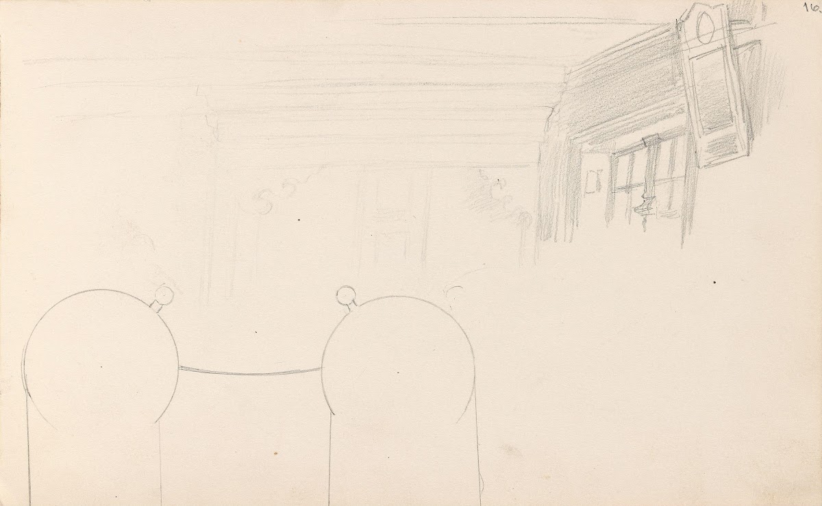 Stueinteriør Sandåk i Vinje geometrisk figur 1857