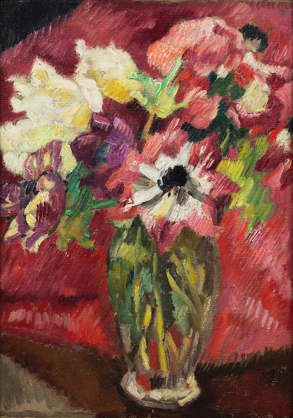 Bouquet au vase de crystal 1935