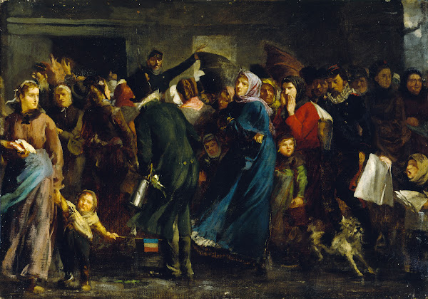 La queue à la boucherie en 1871 1871