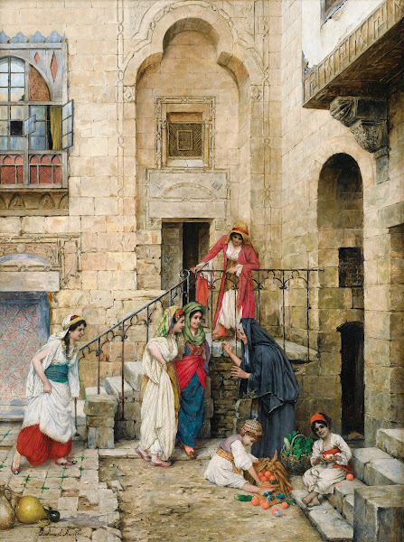 Women InAn OrientalCourtyard