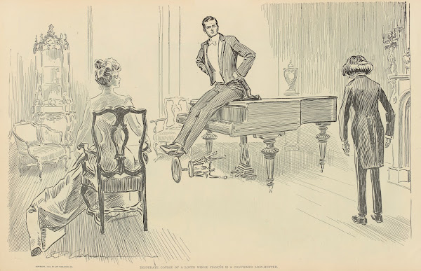 Desperate course of a lover whose fiancee is a confirmed lion hunter 1900 1905