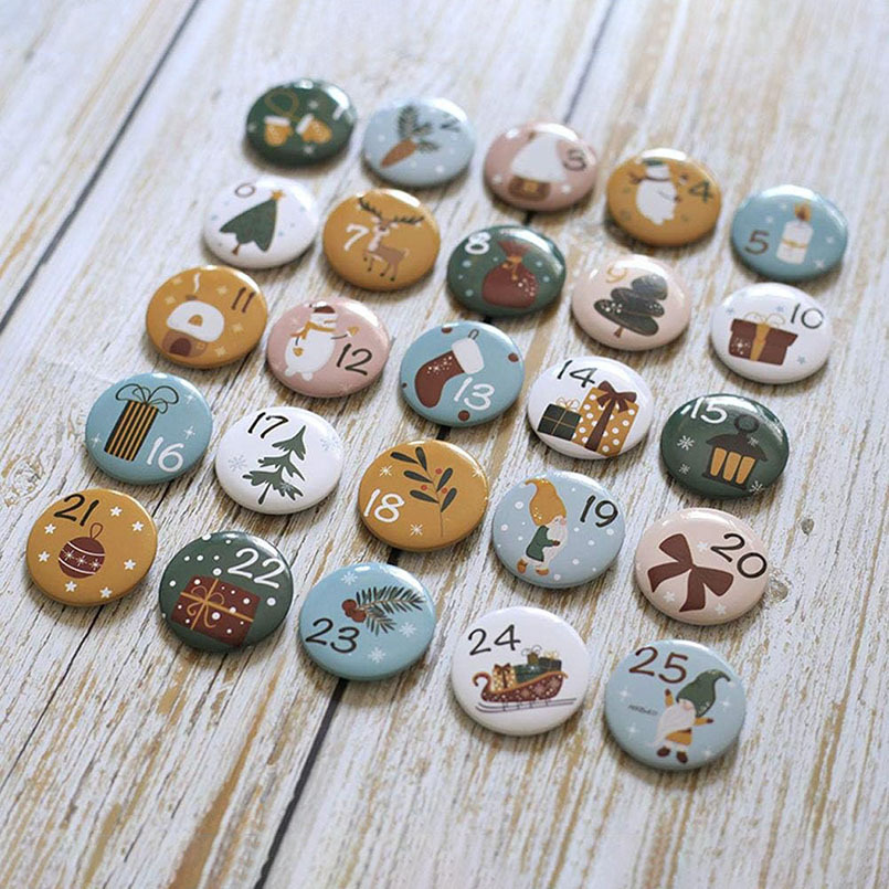 Christmas Pin Set, 25 pieces