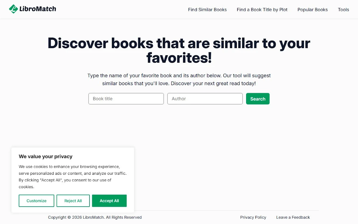 Captura de LibroMatch