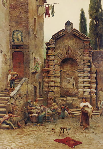 Life In A Roman Courtyard